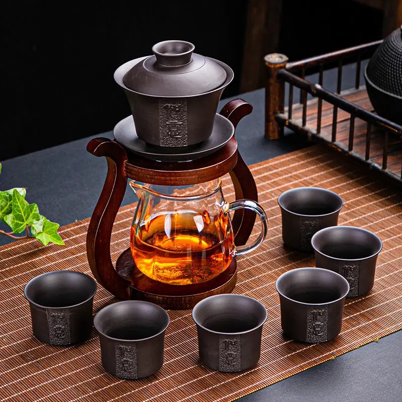 【汀和大福】【國民茶器】全自動功夫茶具懶人泡茶壺紫砂茶具套裝